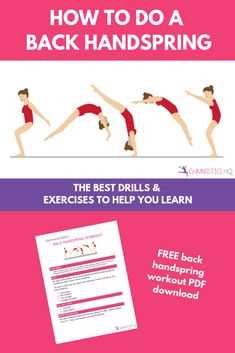 Best back handspring drills 2. Bridge Kick-Ups