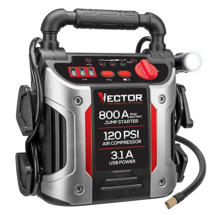 Best portable jump starters air compressors 1. Power Output: