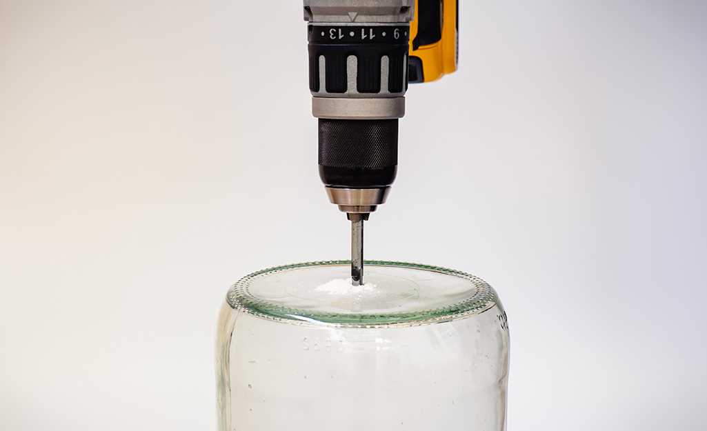 How to Safely Drill a Hole in a Glass Bottle Drilling the Hole