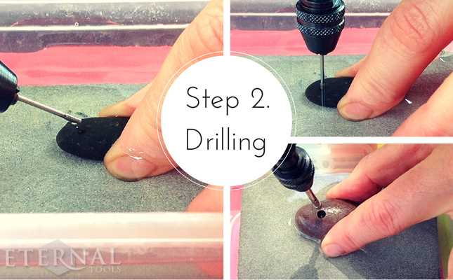 How to drill a hole in stone Clean Up the Stone Surface