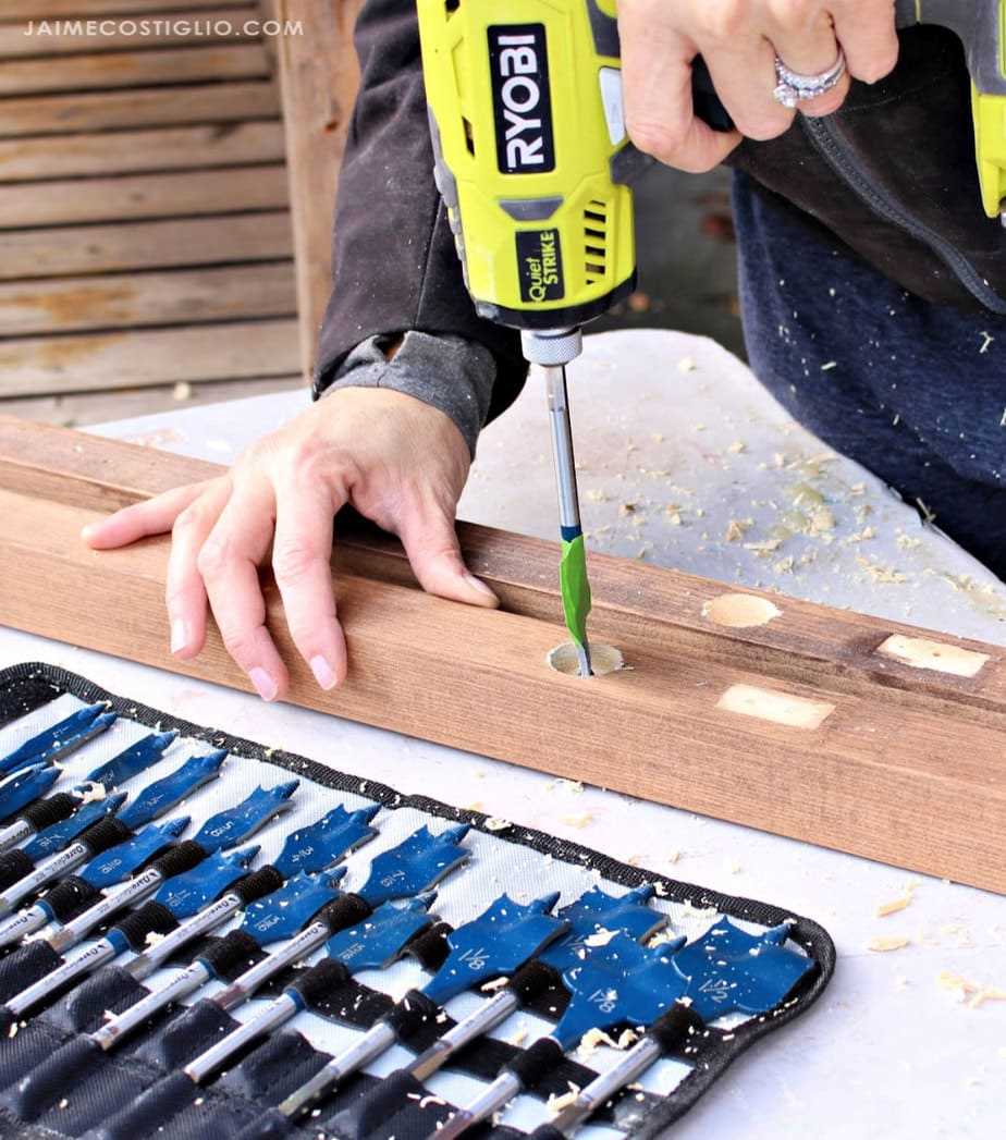 Top tips for drilling clean holes in wood Mark the drilling points