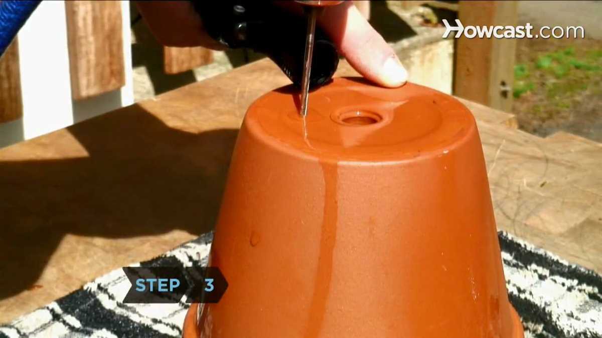 Step-by-step guide on drilling holes in terracotta pots 9. Practice on a scrap piece