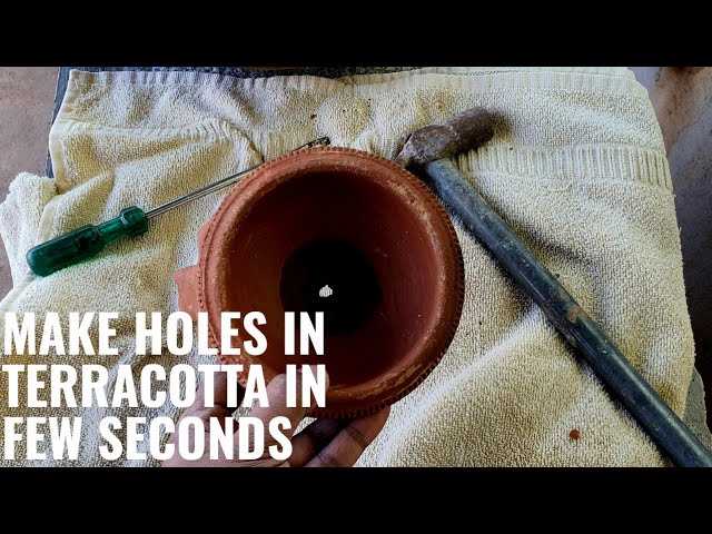 Step-by-step guide on drilling holes in terracotta pots Step 4: Start Drilling