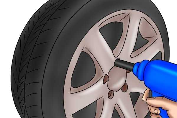 Make sure the impact wrench is turned off