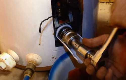 Learn how to remove a water heater element without an element wrench 2. Channel locks or pliers