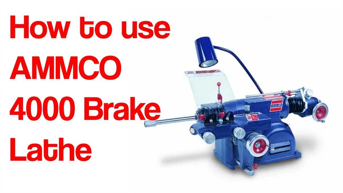 Step-by-step guide: How to use Ammco brake lathe - Tips and tricks 1. Safety precautions
