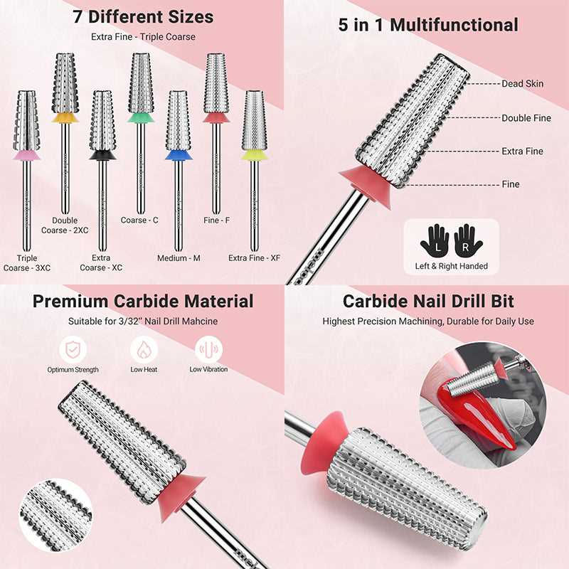 Understanding the Different Nail Drill Bits and Their Uses Types of Tungsten Carbide Nail Drill Bits