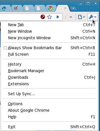 Adding and Removing Extensions with the Wrench Icon